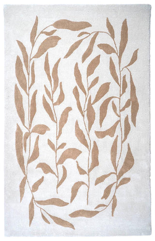 Hand Tufted Modern Design Wool Carpet for Living Room, Bedroom, Drawing Room and Hall  -ivory botanical