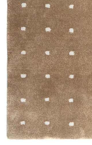 Hand Tufted Modern Design Wool Carpet for Living Room, Bedroom, Drawing Room and Hall  -brown dotted